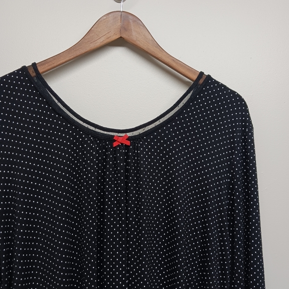 Ellen Tracy Tunic Top Women Plus Size 3X Black White Dots Stretch Relaxed Casual - Picture 2 of 7